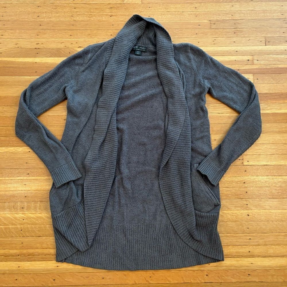 Barefoot Dreams Bamboo Chic Lite grey super soft cardigan sweater